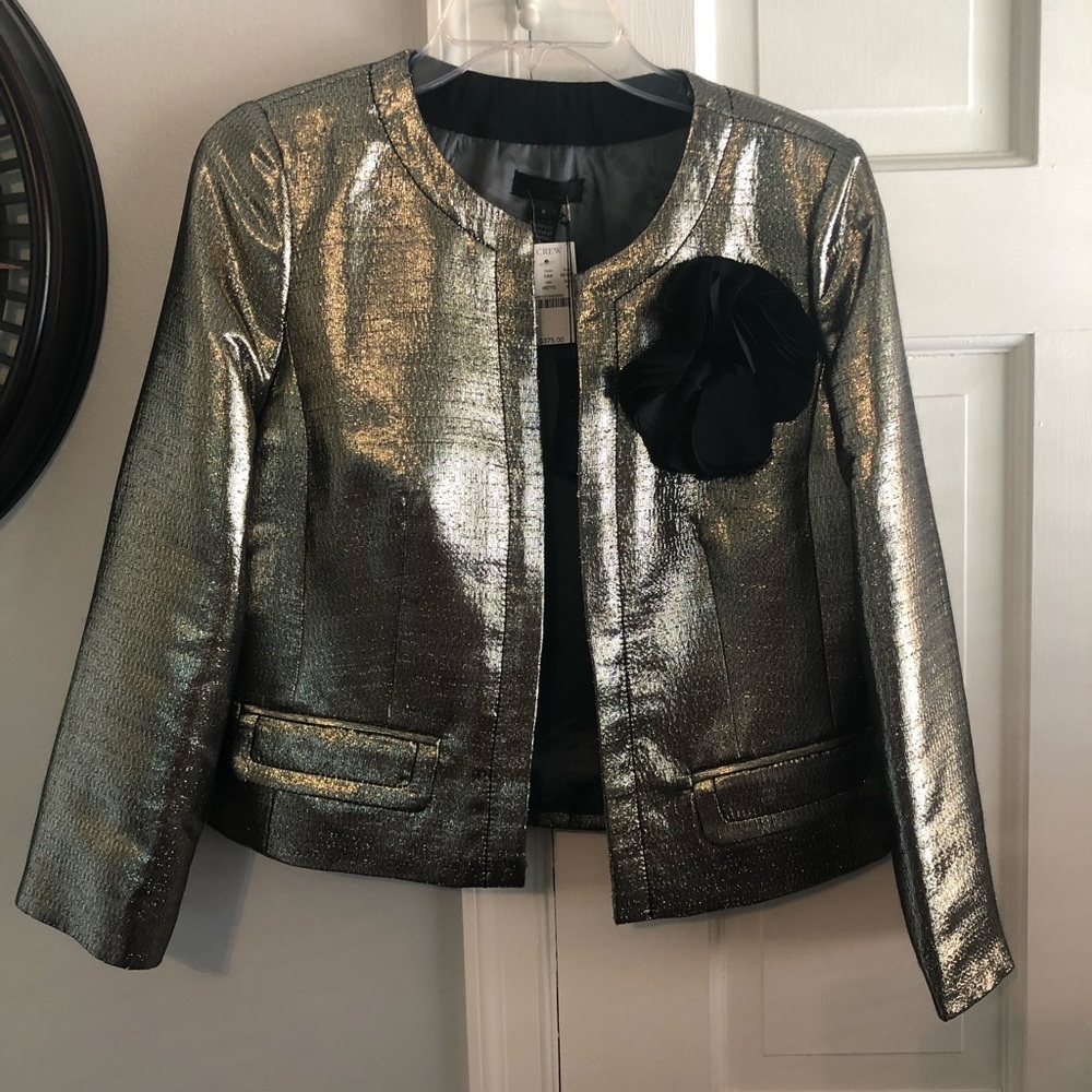 J. Crew Collection metallic jacket. NWT!